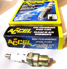 Accel 0574s- 4 Shorty Header Spark Plugs 58 Hex .460 Reach Tapered Seat Accel 0574s- 4 Shorty Header Spark Plugs 58 Hex .460 Reach Tapered Seat