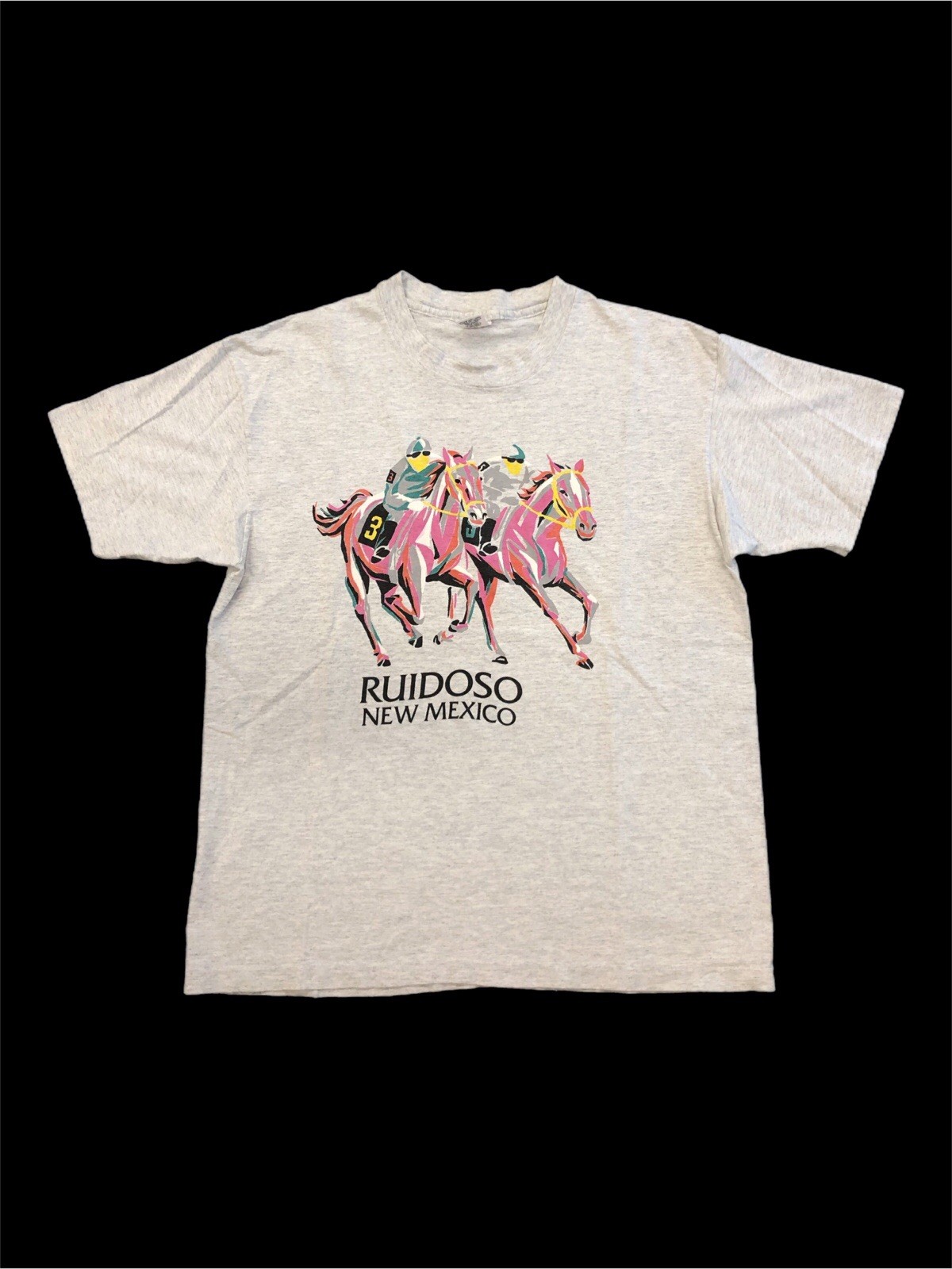 ALTRA Camicia vintage Ruidoso New Mexico uomo XL grigia corsa cavalli grafica maglietta anni 90 USA