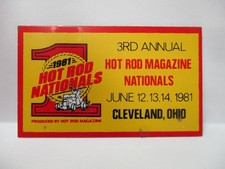 1981 Hot Rod Nationals Cleveland Ohio Dash Plaque 3rd Annual