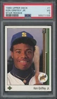 1989 Upper Deck #1 Ken Griffey Jr RC Rookie Rainbow Set-Break VG PSA 3