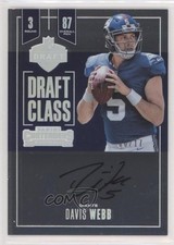 2017 Panini Contenders Draft Class RPS Gold 10/17 Davis Webb #DC-WE Auto 1by
