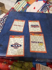 Lot of 4 1989 Pro Set Super Bowl Cards All Different Cards