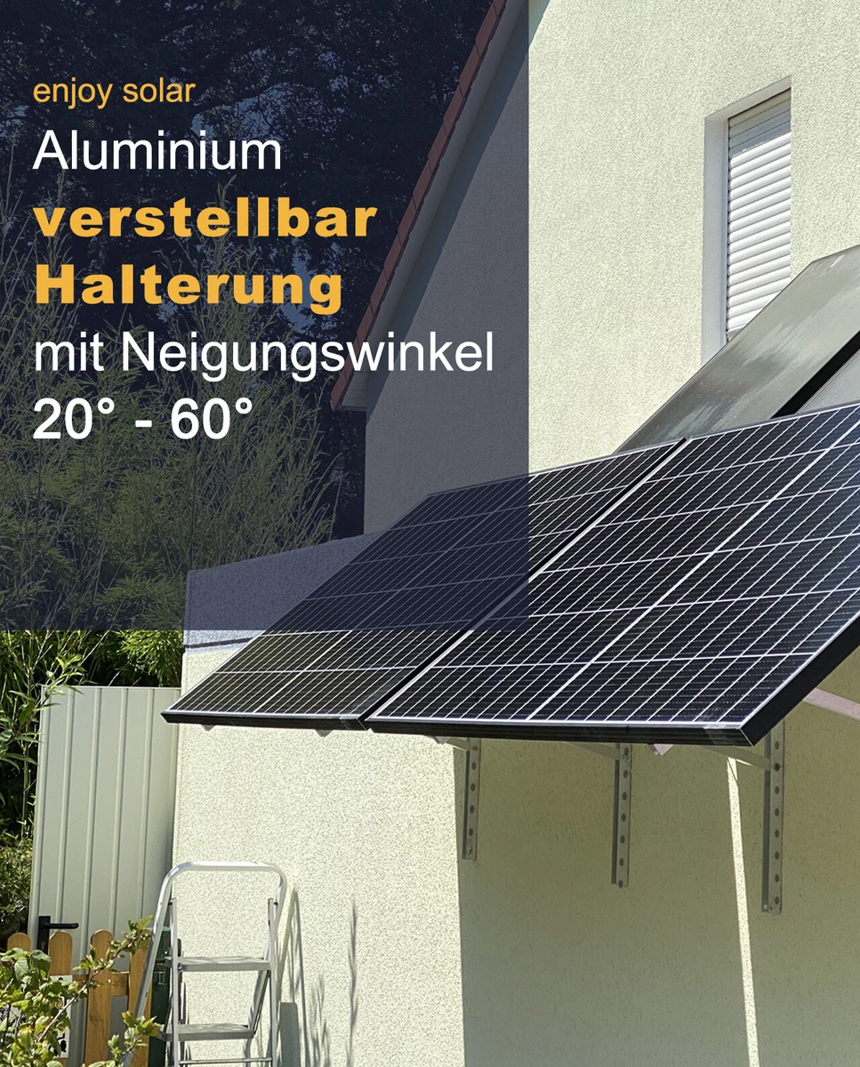 enjoysolar® Aluminium-Halterung für verschiedene Neigungswinkel --0%MwSt.