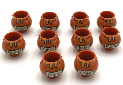 Lego 10 New Dark Orange Minifigure Utensil Pot Small Dripping Honey Pattern Part