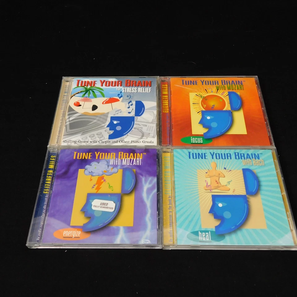 Lot 4 CD Tune Your Brain With Mozart Focus Energize Stress Relief Heal Foto 2 de 4
