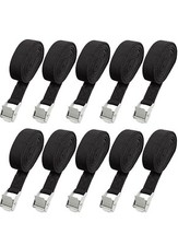 10pcs Black/Orange Lashing Straps 16ft x 1" Tie Down Cam Buckle Heavy Duty