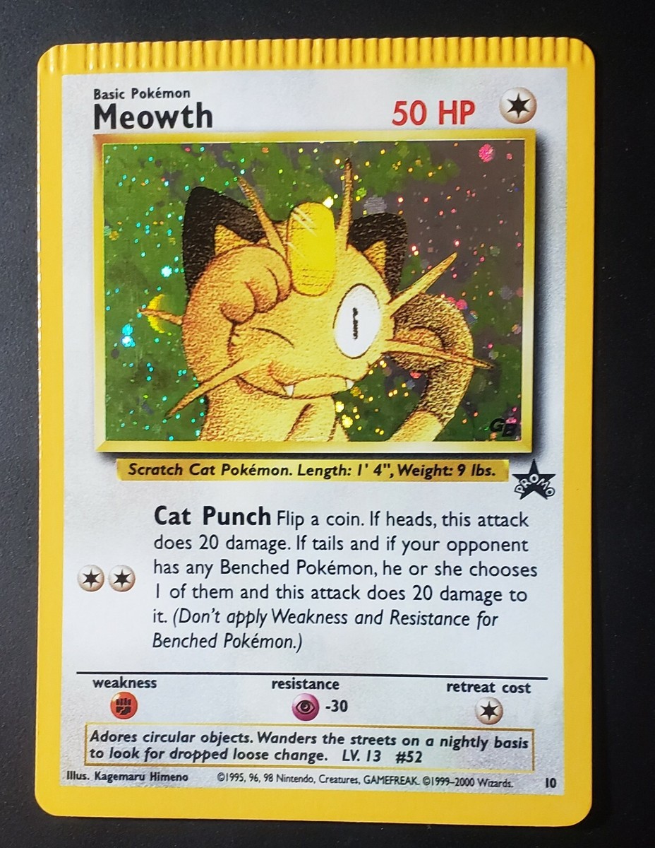 Meowth Holo Black Star Promo Error/Misprint (One of a kind