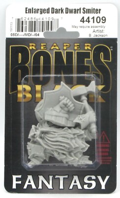 Pechetruite Dark Dwarf Smiter – Figurine Reaper Bones 44108, Miniature Jeu De Rôle & Wargame, Plastique Non Peint