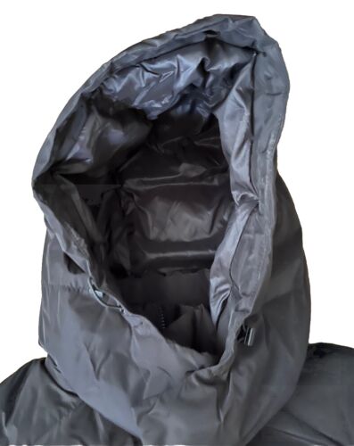 DKNY Black Hooded Puffer Jacket Medium Circa 1989 Logo Removable Hood Water Res - Picture 10 of 21