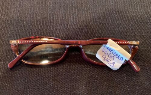 New JENNIFER LOPEZ JLO JL206 Burgundy Plastic Eyeglasses Frame w/ Embellishments - Picture 3 of 6