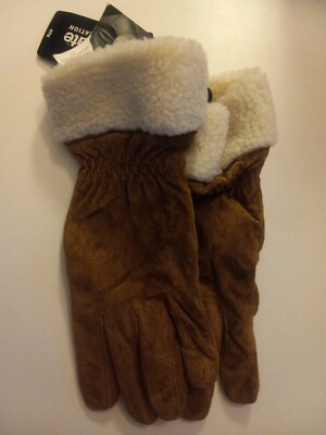 Jaclyn Smith Berber Suede 3M Thinsulate Winter Gloves NEW! NWT XLarge