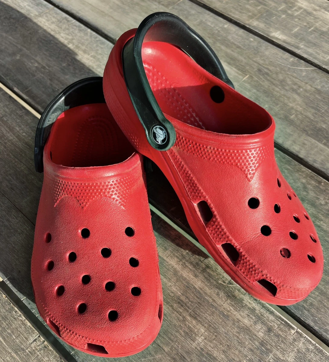 Red crocs mens size 9 sale