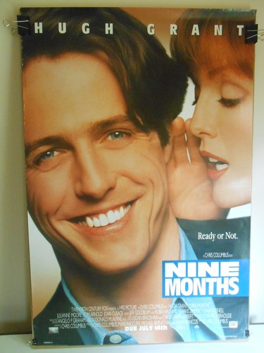 Nine Months (1995) Original 2 Sided Movie Poster Hugh Grant 27x40