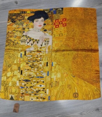Quadratischer Schal Portrait von Adele Bloch-Bauer von Klimt Neu mit Etikett