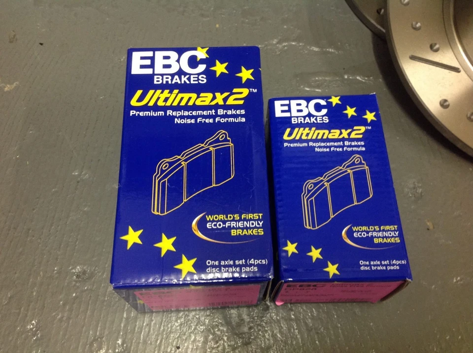 Mazda MX5 Mk1 1.6 Grooved Performance Brake Discs & EBC UltiMAX Pads, Fnt + Rear - Image 4 of 4