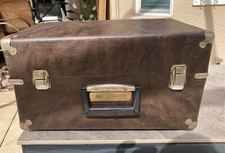 Vintage 45 rpm Record Case Double Wide With Tape Holder Holds 100 Records