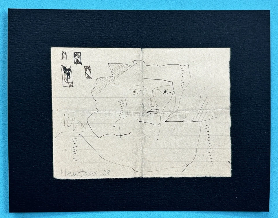 André HEURTAUX (1898-1983) Dessin de 1928 Crayon Cubisme Bauhaus Picasso 64 - Photo 2/3