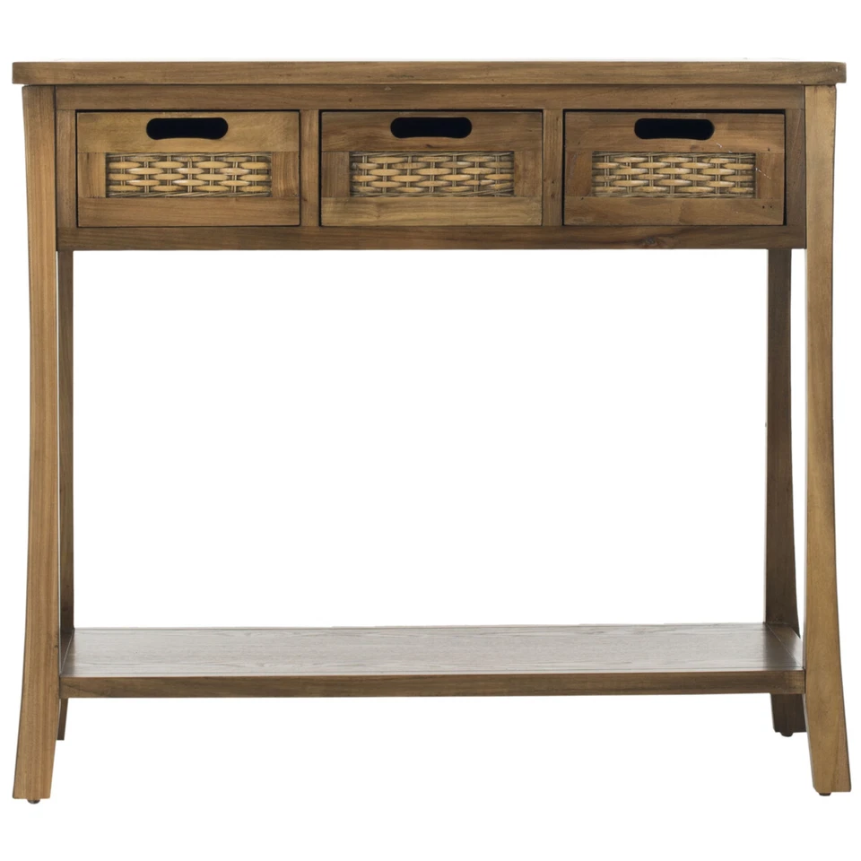 SAFAVIEH Autumn 3-Drawer Console Table | Oak | - Image 2 of 4