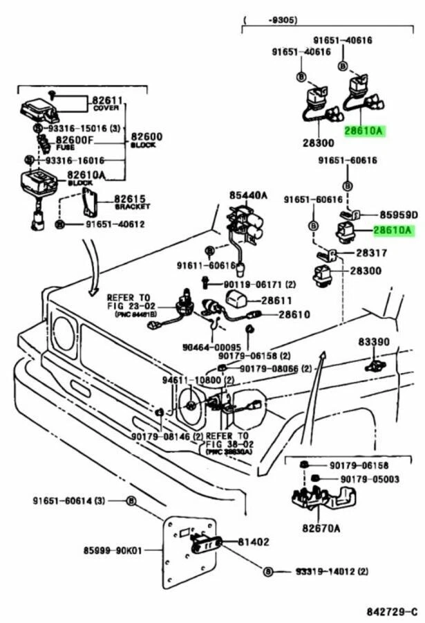 Toyota Genuino OEM CONJUNTO DE RELÉS, BUJÍA INCANDESCENTE LAND CRUISER 4Runner Hilux Prado Foto 3 de 3