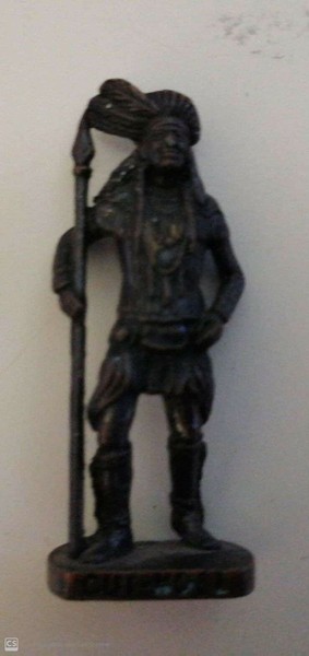 FIGURA METÁLICAS DE KINDER SORPRESA, 28MM INDIO NORTEAMERICANO, AÑOS 80