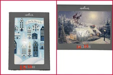 2 Boxes Hallmark Christmas Cards 1 Box of 14 Kinkade  1 Box of 15 From Our House