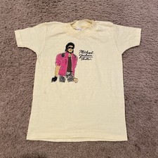 VINTAGE 80s MICHAEL JACKSON THRILLER T-SHIRT Unisex Size XS Tagged Youth Large