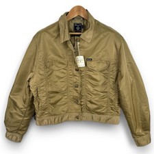 Nwt Bomber Jacket Faconnable Size L Double Pocket Front W/ Zipper And Buttons