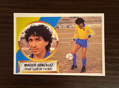 1988/1989 Magico Gonzalez Ediciones Este Sticker Cadiz Card El Salvador EX-NM