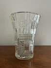 Anchor Hocking Clear Glass Criss Cross 7" Vase Vintage