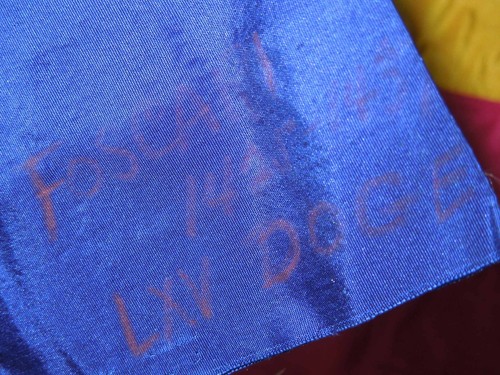 Vintage 1920s British Made Doge of Venice Francisco Foscari Hand Painted Flag 23 - Picture 5 of 5