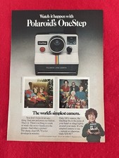 Vintage 1977 Polaroid One Step Camera Print Ad One Step