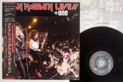 IRON MAIDEN LIVE + ONE EMI EMS-41001 Japan OBI VINYL LP12