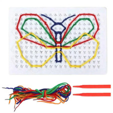 Montessori Threading Board for Kids Colorful Sensory Activity Board Interactive