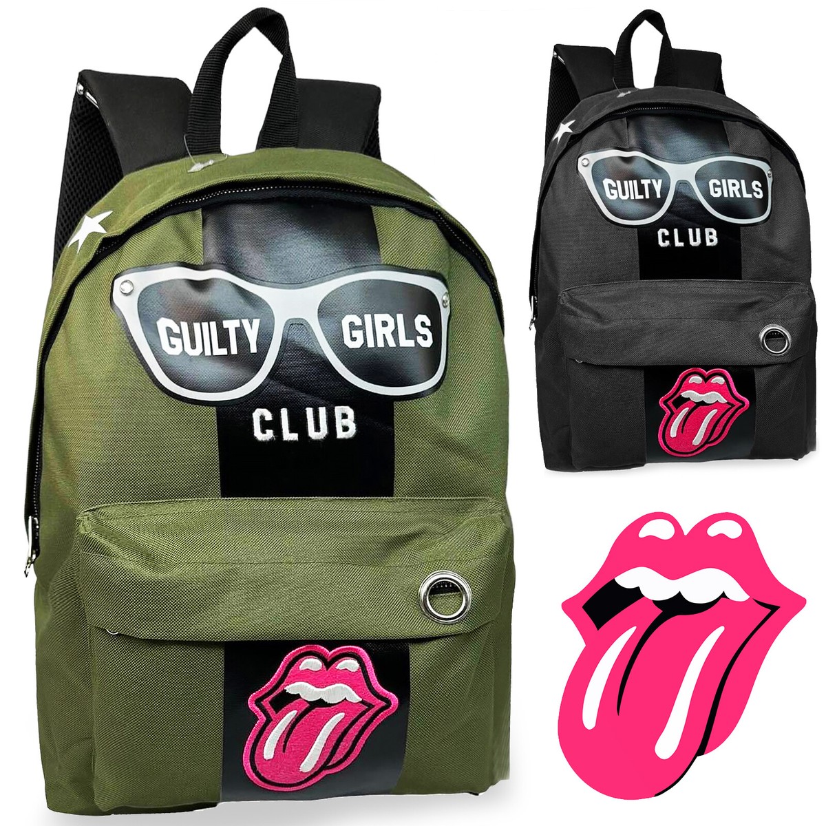 Zaino americano scuola superiori media faccine occhi faccia smile