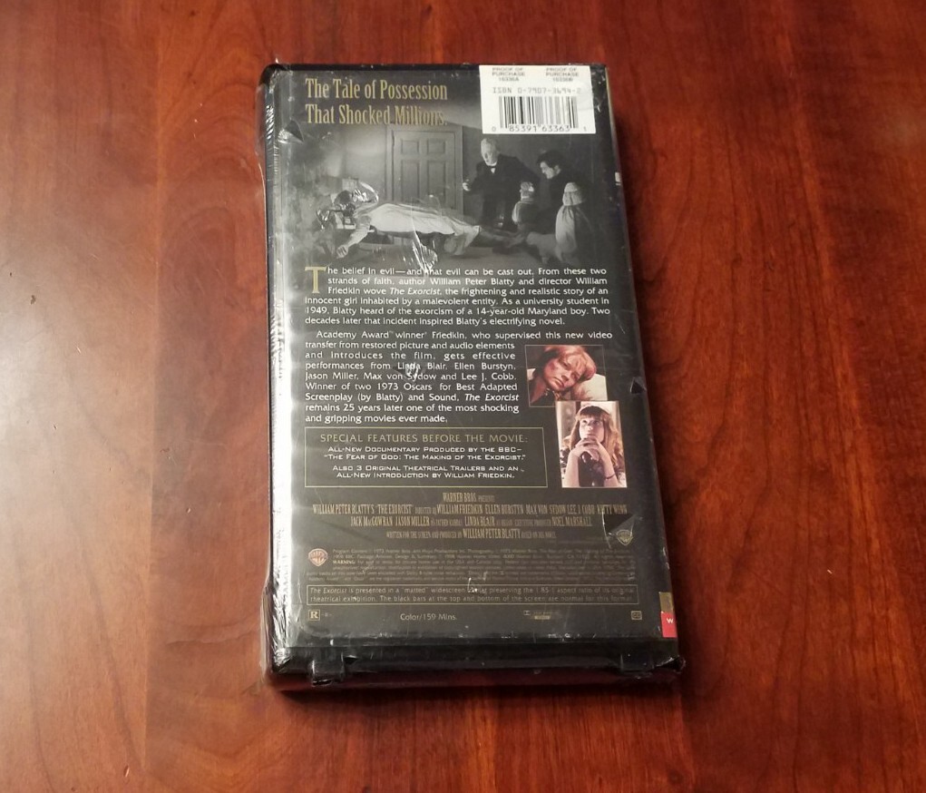 The Exorcist (1973) VHS 25th Anniversary New Clamshell Collectors