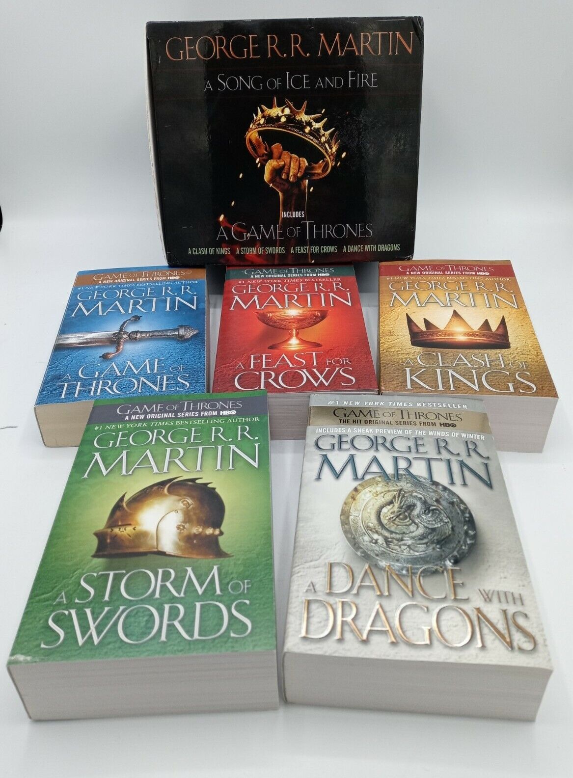 George R. R. Martin's A Game of Thrones 5-Book Boxed Set (Song of Ice and  Fire Series): A Game of Thrones, A Clash of Kings, A Storm of Swords, A  Feast for Crows, and A Dance with Dragons eBook : Martin, George R. R.:  Kindle Store 