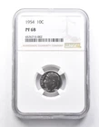 PF68 1954 Roosevelt Dime NGC *9964