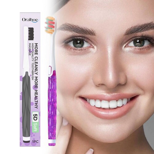 5x Slim Soft Bristle Toothbrush For Deep Cleaning, Oral Care, Densely Bristles