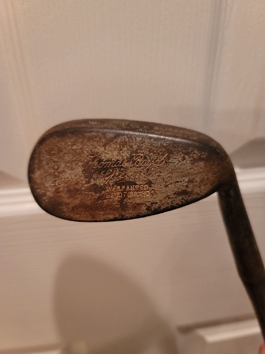 Thomas Boyd Special Mashie Niblic iron Hickory golf club deep