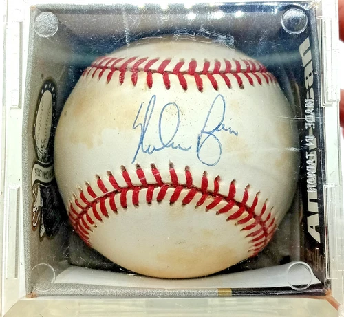 Nolan Ryan Autographed Baseball Official Rawlings MLB Bobby Brown with Case