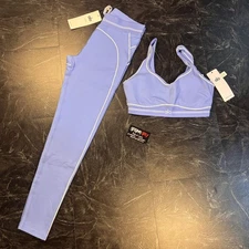 New Blue AIo Yoga Sports Airbrush high waist heart throb Yoga Set Womenswear 