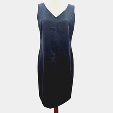 VIRGO Women's Sleeveless V Neck Sheath Dress Black Size 6 Work Office
