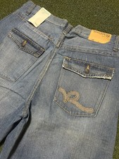 Rocawear Men's Denim Jean Shorts Size 40 Vintage Hip-Hop Style Embroidered Logo