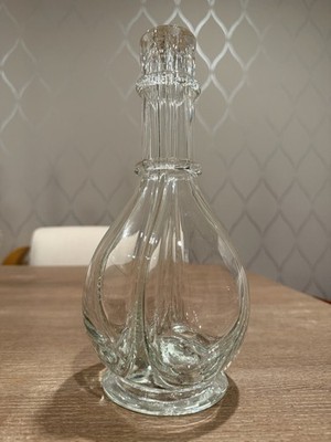 Vintage Rare 4 Chamber Decanter France 13 Inch Made In France Blown Glass