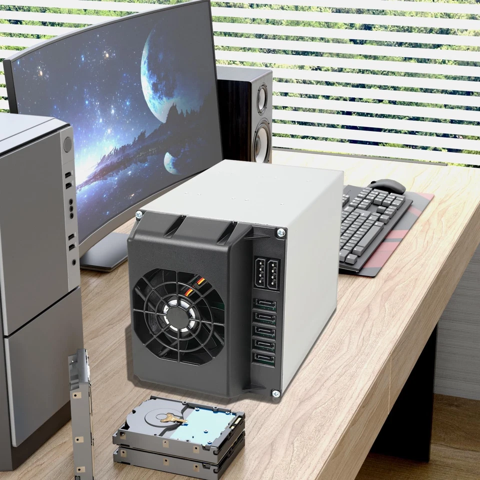 5 Bay 3 x 5.25 Drive Bays Hard Disk Enclosure HDD Hot Swap Cage Mobile Rack f... - Image 4 of 4