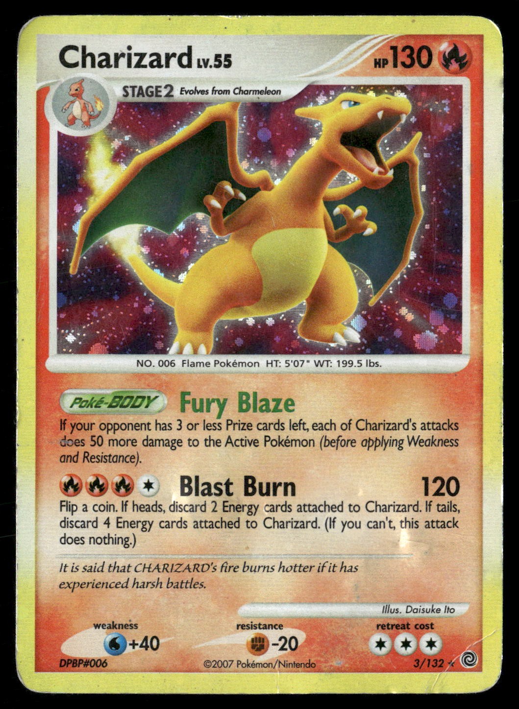 Charizard 3/132 Holo Rare Secret Wonders Pokemon HP