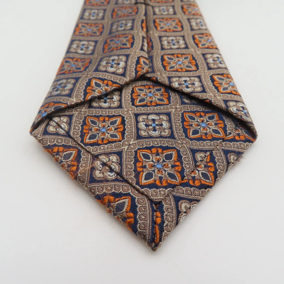 Corbata Jos a Bank Seda Marrón Naranja Lunares 3" Ancho 58" Largo Reserva Foto 4 de 4