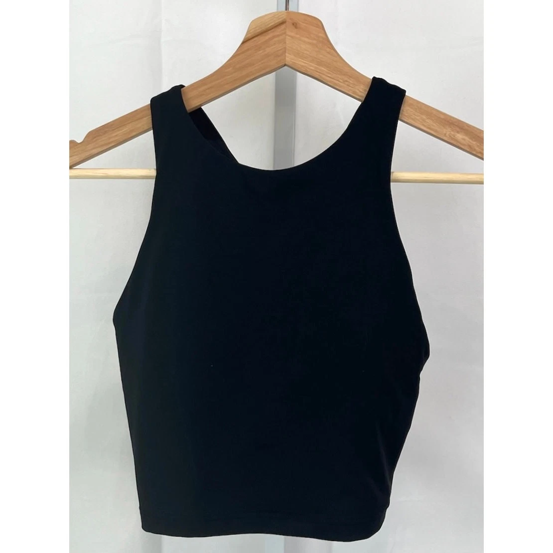 athleta longline crop padded shelf bra racerback tank-top