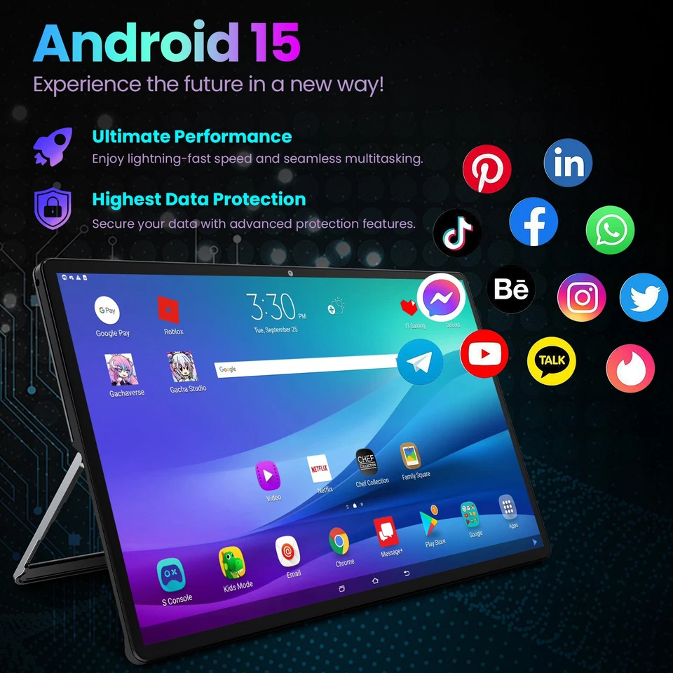 Tablet Jumper 15.4Inch Android 15 8GB RAM 256GB ROM G99 Hasta 2.2Ghz Doble Cámara Foto 4 de 4