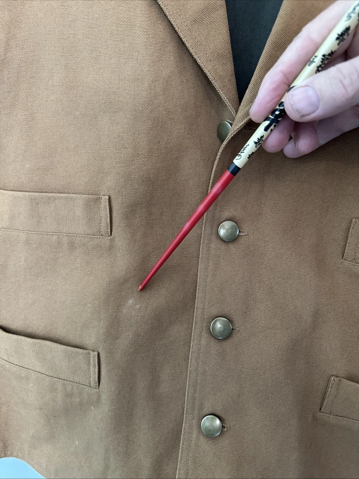 Frontier Classic Men's 2XL Brown Canvas Buckle Back Western Cowboy Style Vest - Image 4 of 4